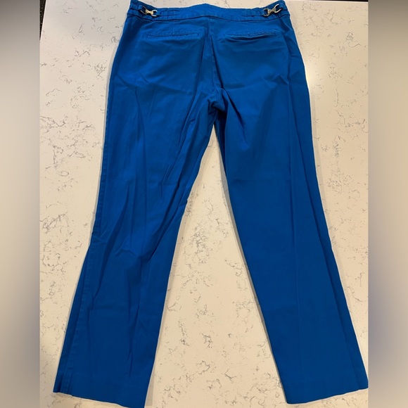 New York & Company Royal Cobalt Blue Stretch Ankle Career Office Pants Size 8 - Picture 11 of 11